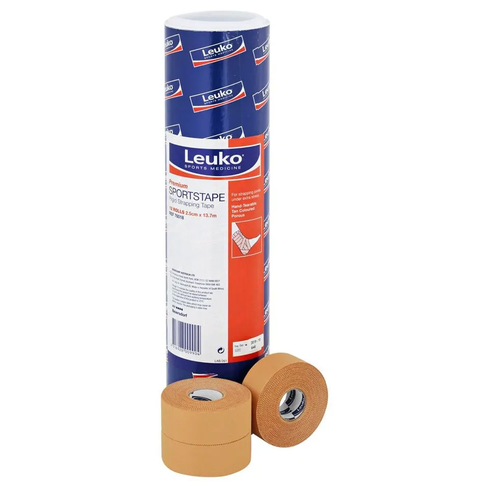 Leuko Rigid Strapping Tape - 2.5cm x 13.7m Drum of 12