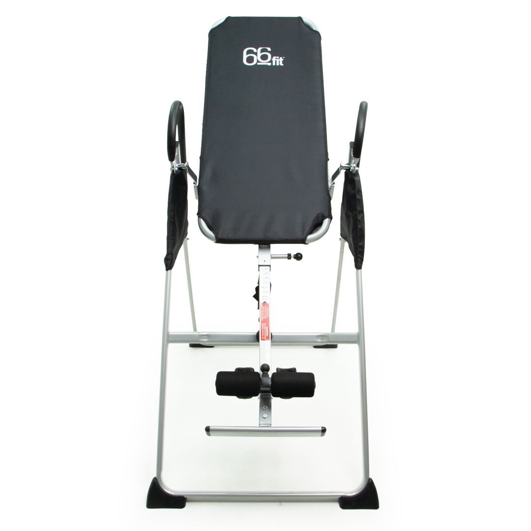 Inversion table with '66fit' branding on a white background