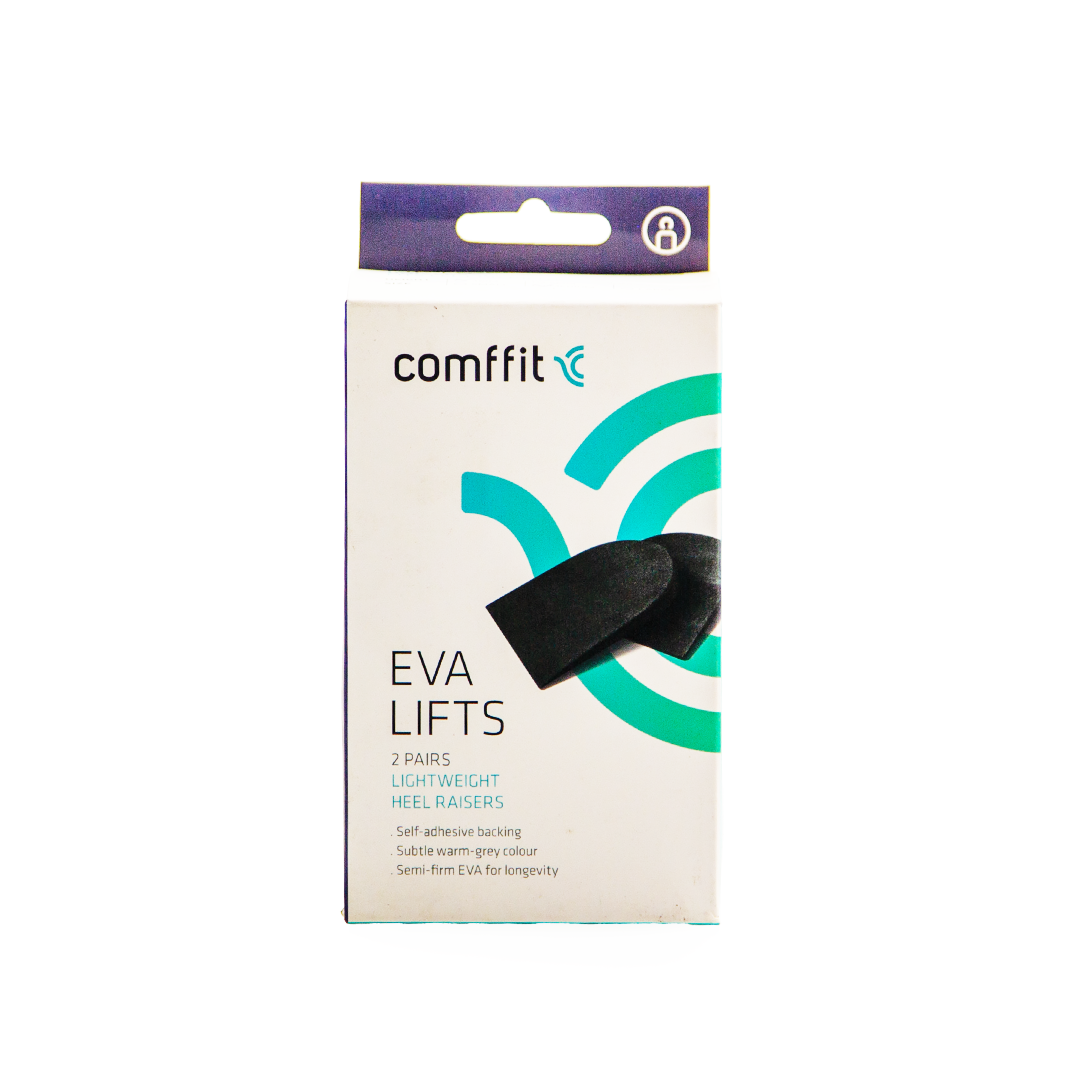Packaging of comffit EVA Lifts on a white background