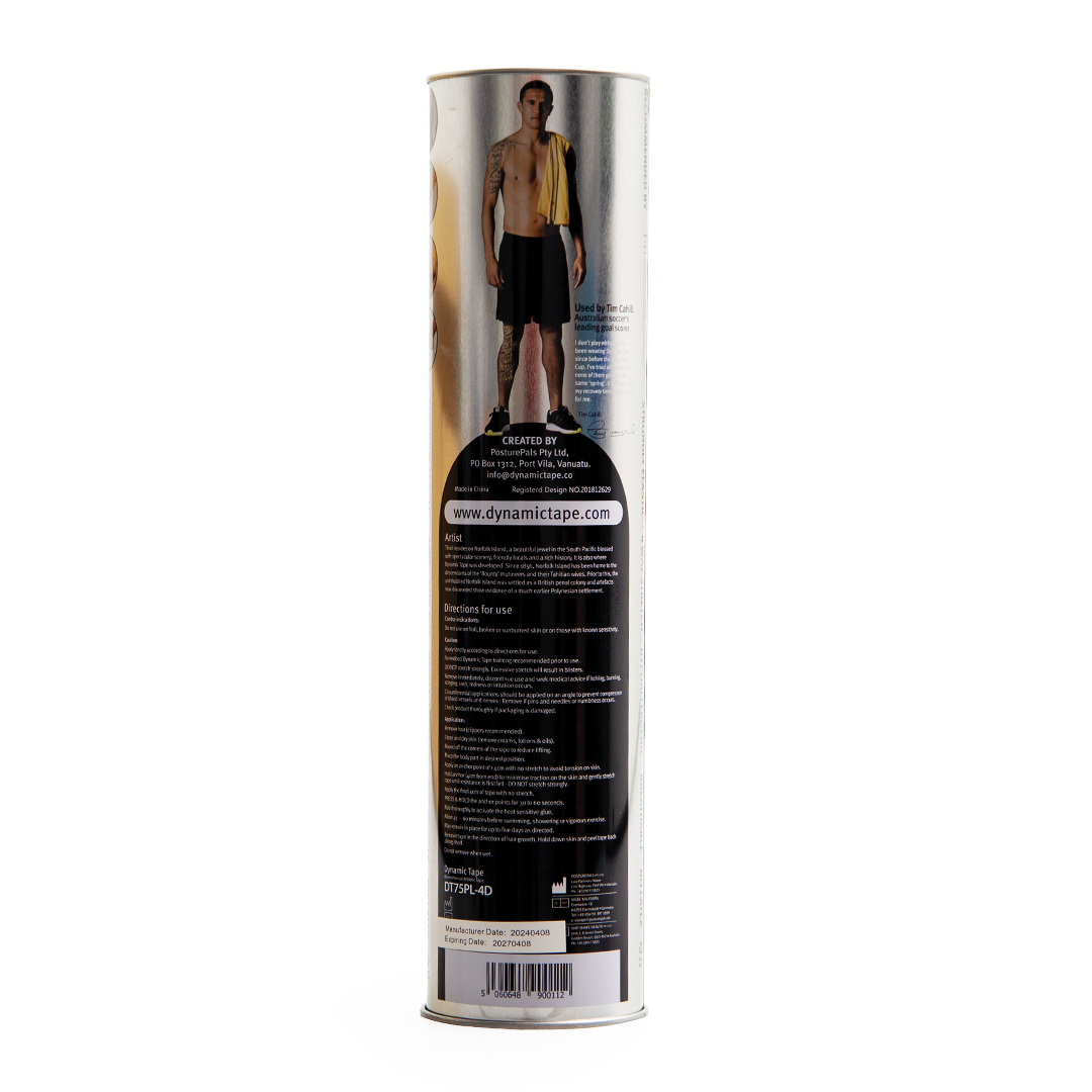 Canister of Dynamic Tape a white background