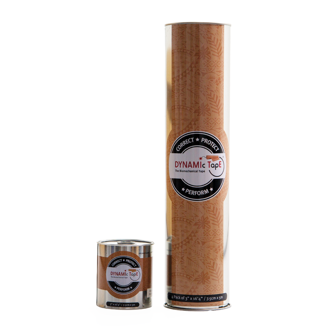 Two rolls of Dynamic Tape on a white background