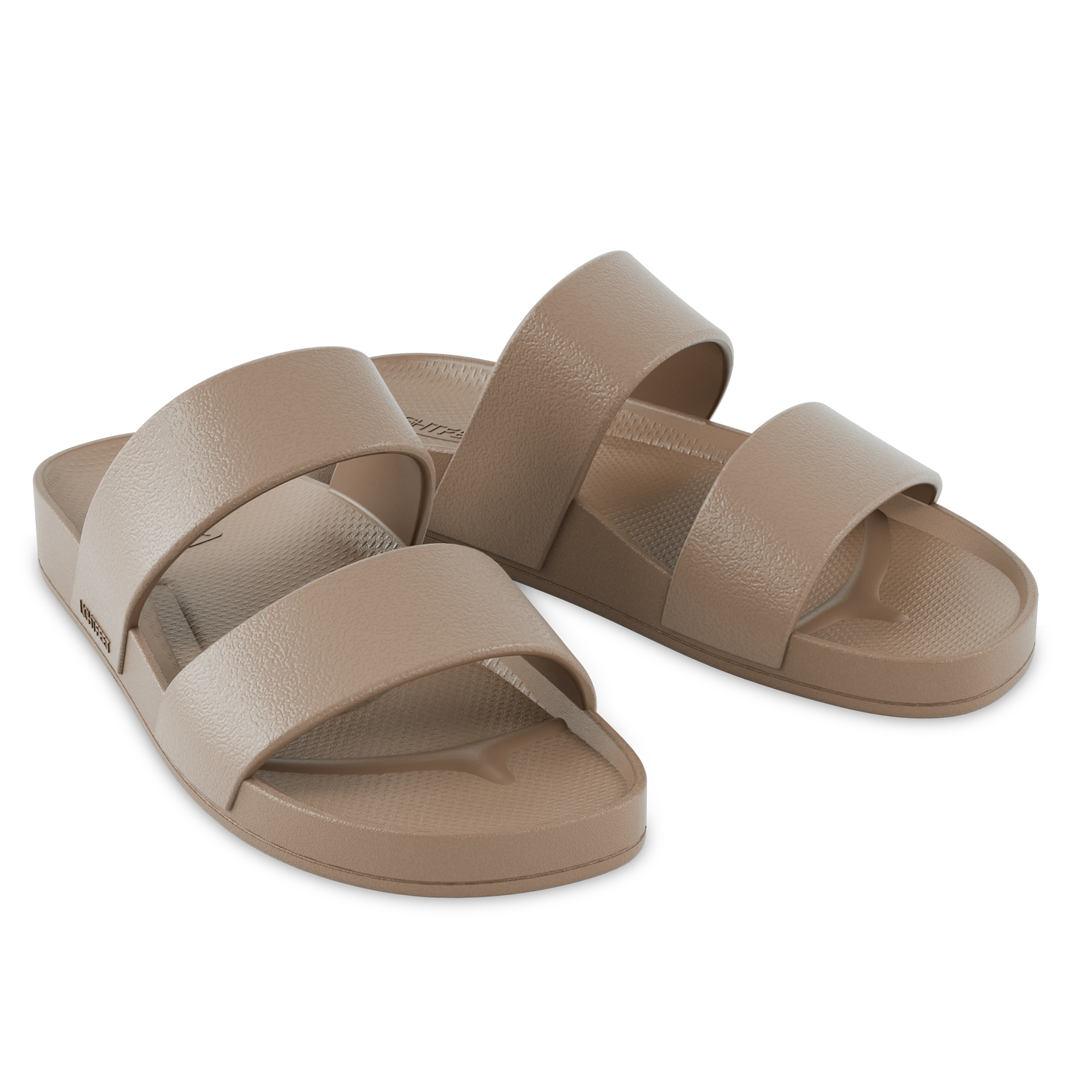 Lightfeet Double Strap Slides Latte Whiteley Medical Supplies