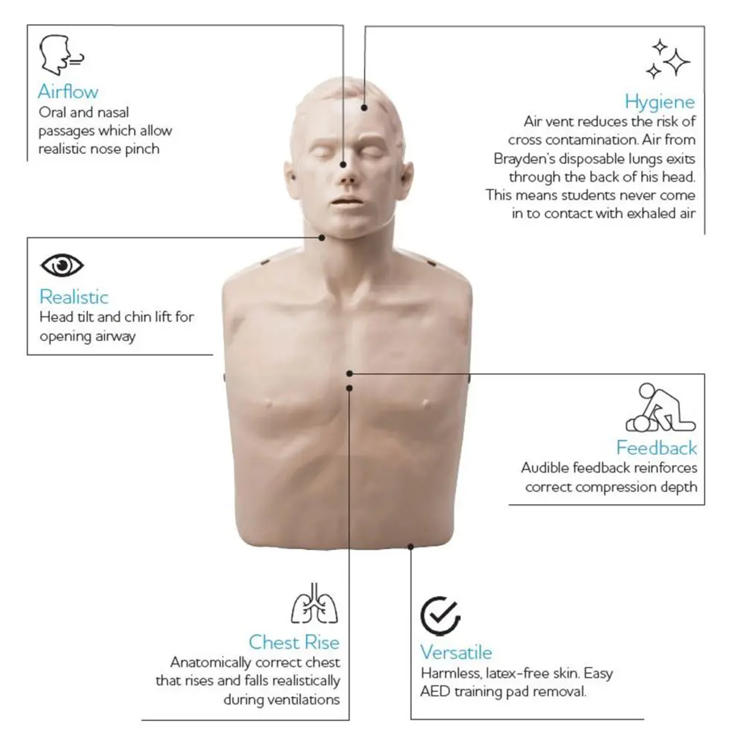 BRAYDEN Adult CPR Manikin (without lights)