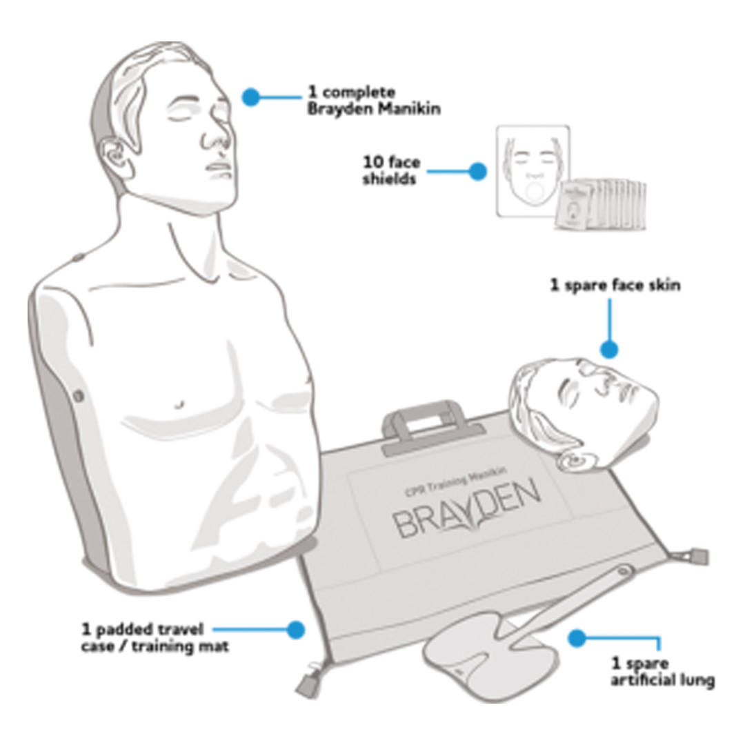 BRAYDEN Adult CPR Manikin (without lights)