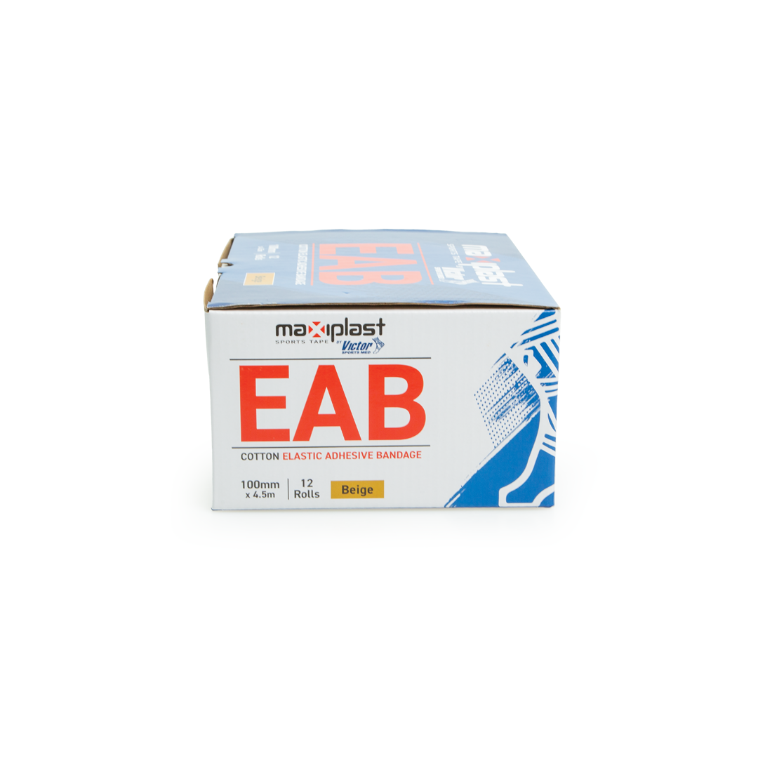 Maxiplast Cotton EAB 10cm x 4.5m Box 12 Front Side 2
