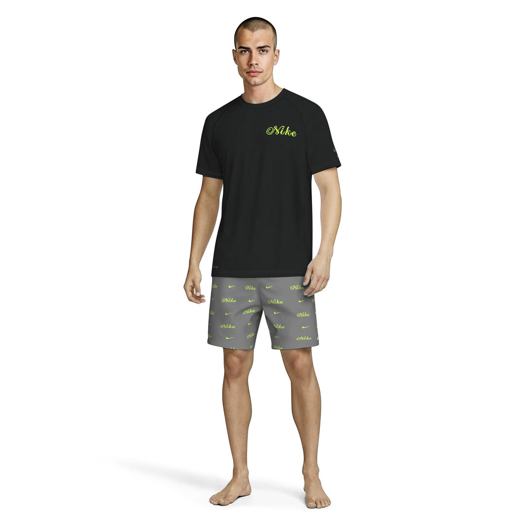 Nike Swim Men's Dri-FIT Short Sleeve Hydroguard Top (NESSG561) - Black