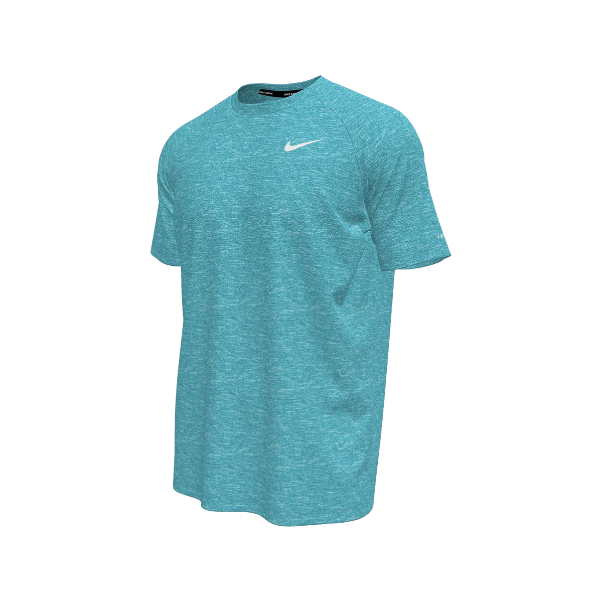 NS-NESSA589-001 Nike Swim Men s Heather Short Sleeve Hydroguard Top LightGreen Main