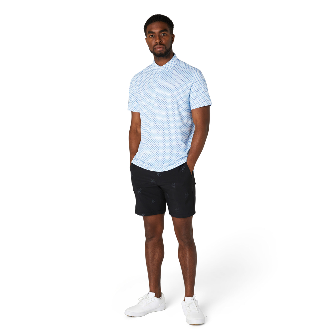 Original Penguin Retro Geo Print Polo - Nebulas Blue
