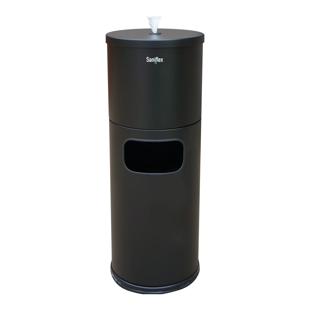 Saniflex Sanitary Wipe Stainless Steel Dispenser Stand with Door