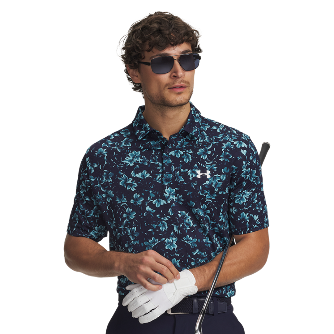 Under Armour Polo MatchPlay Printed Polo Navy/White