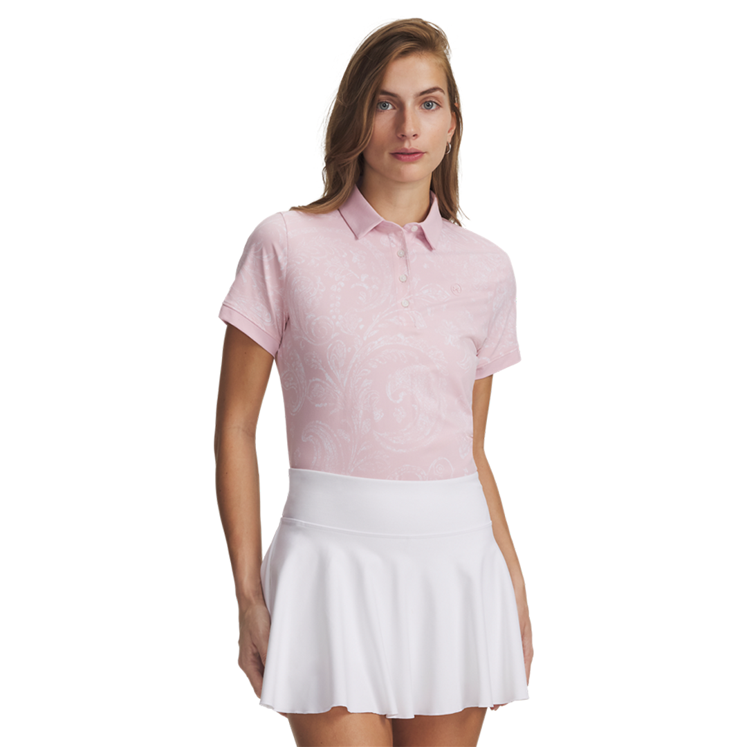 Under Armour Polo With Drive Print Pink