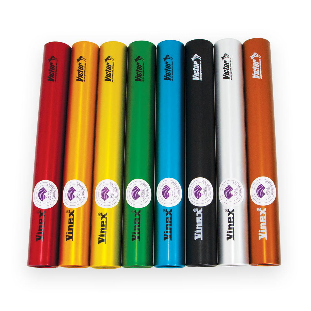VATHRBSJ Victor Aluminium Relay Baton Set Junior Rainbow OtherSide