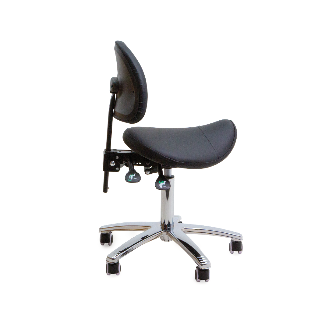 VICSTOOLSADBRBK Victor Saddle Backrest Black Side