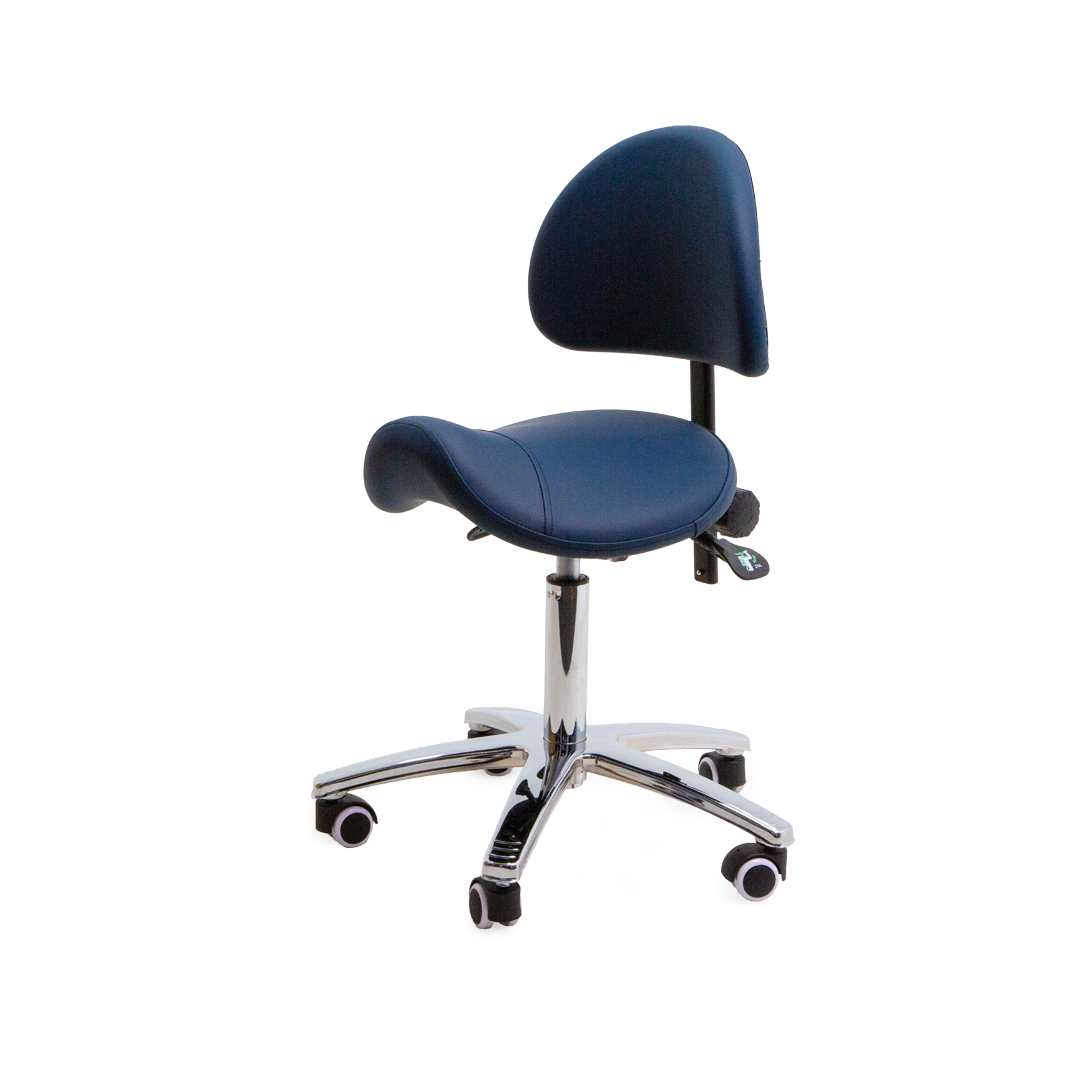 VICSTOOLSADBRNY Victor Saddle Backrest Navy Side