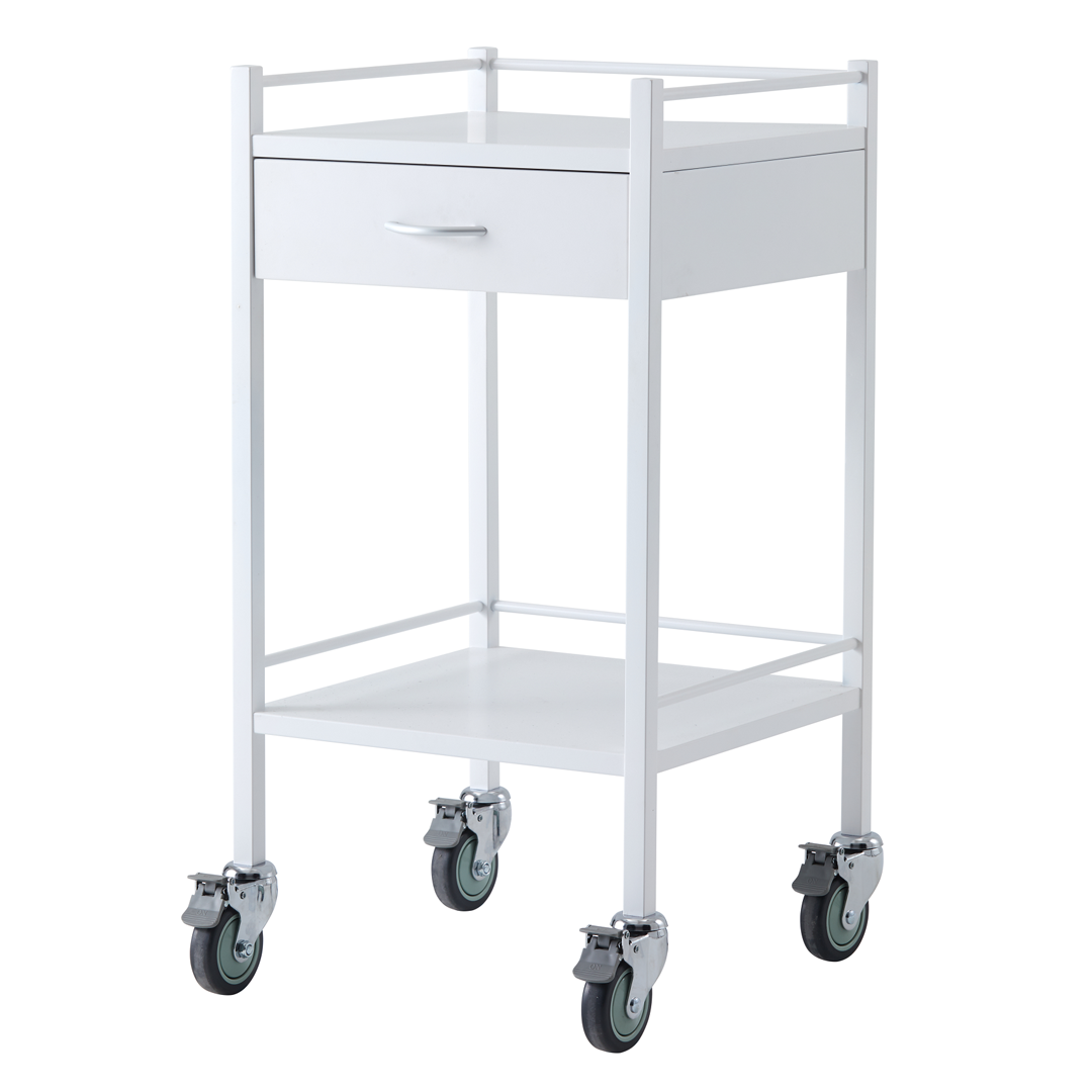 VICTROLDRAW Victor Powder Coated Trolley With Drawer Side Angle