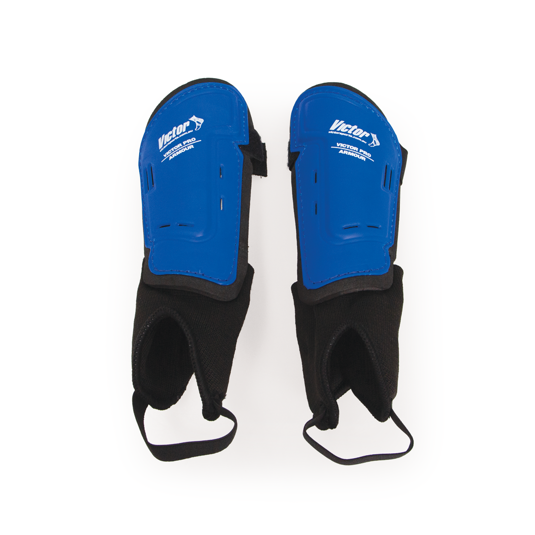 VSOCSGPAS Victor Soccer Shin Guard Pro Armour Pair Small Blue Main