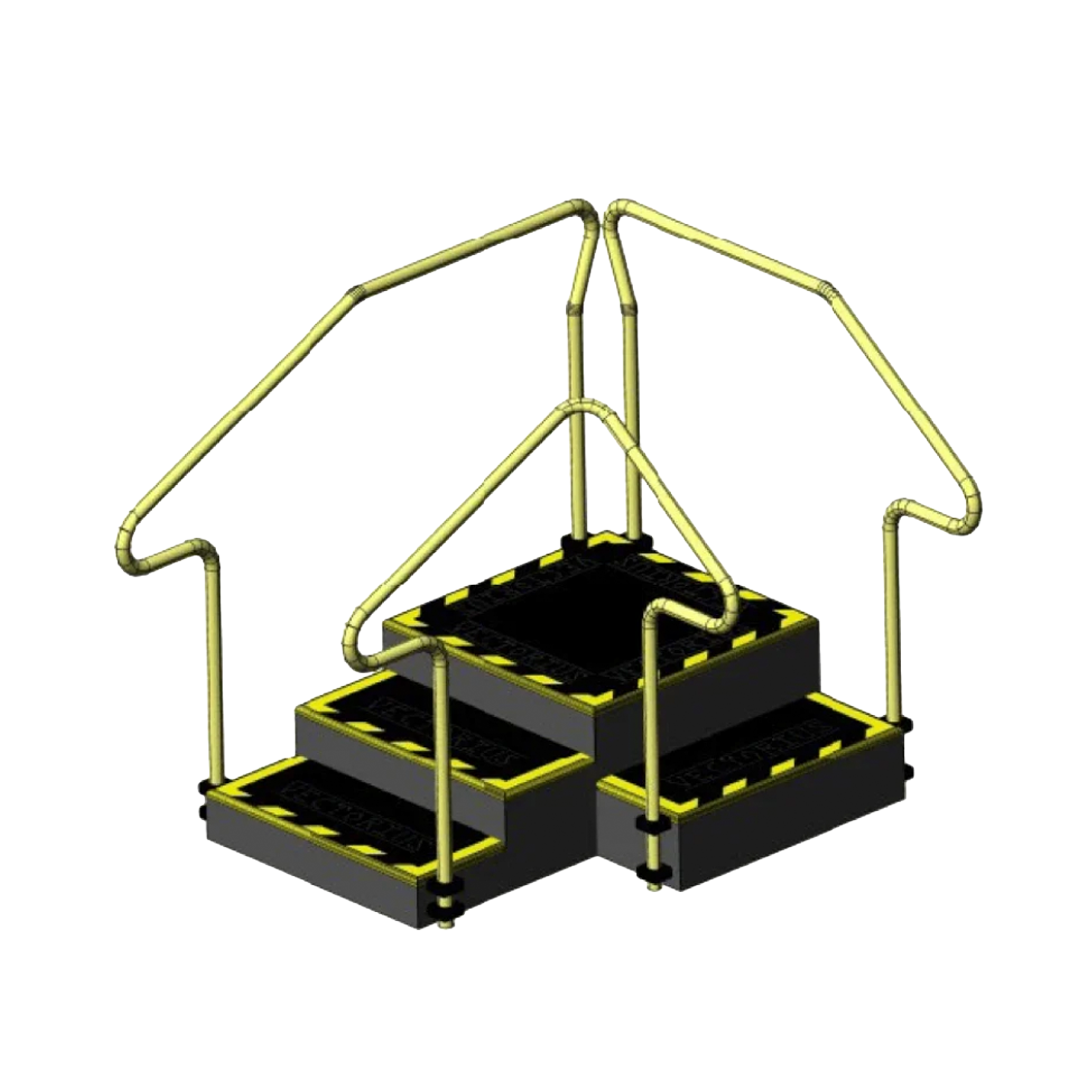 Vectorius 3 Up 2 Down Corner Stairs