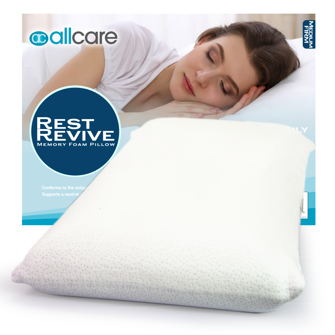 AllCare Rest Revive Memory Foam Pillow Whiteley Medical Supplies