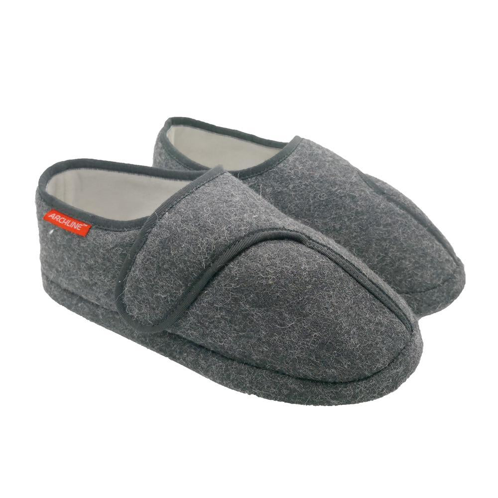 Archline Orthotic Slippers Plus (With Adjustable Strap) Grey