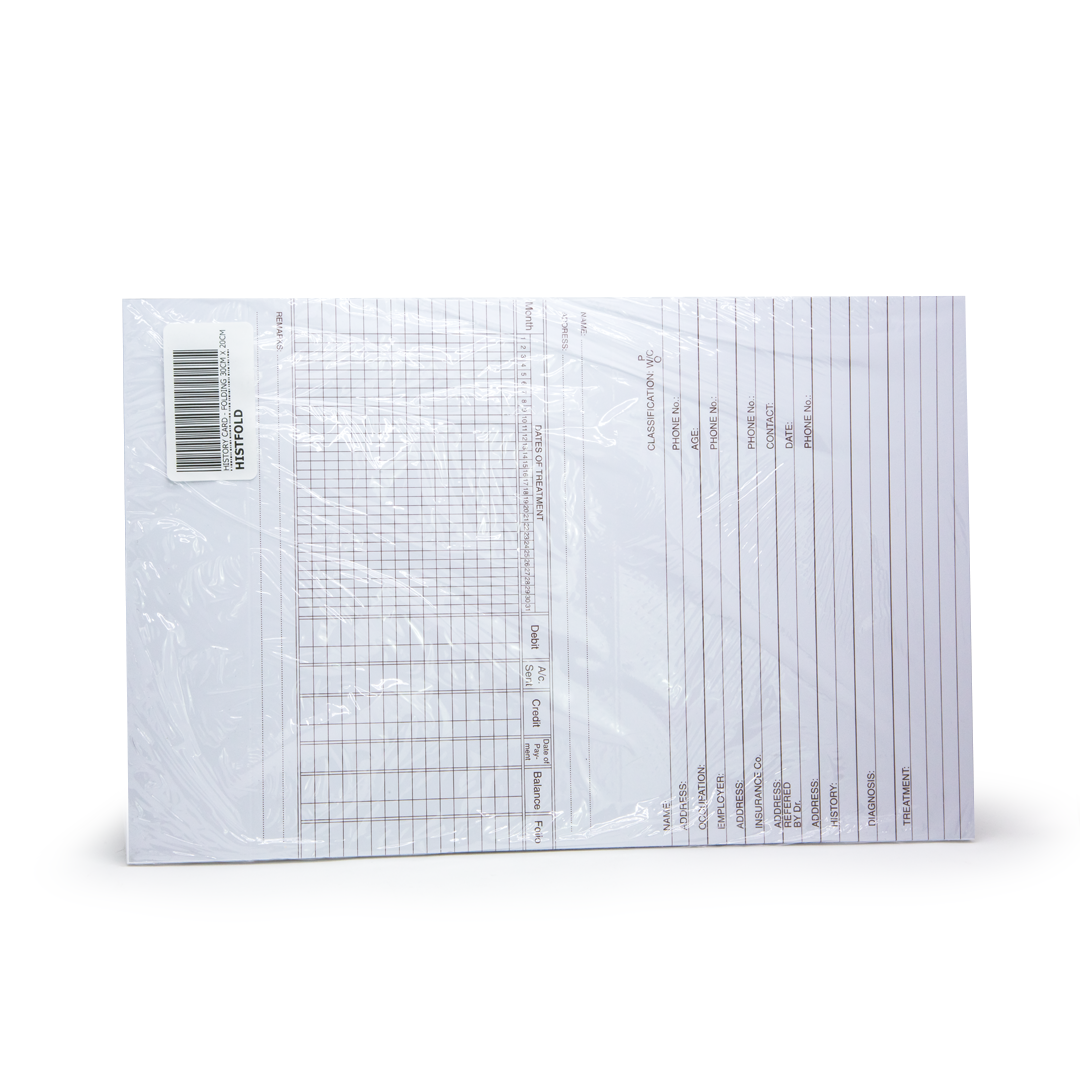 Sample History Card History Card - Folding 30Cm X 20Cm - Whiteley Medical Supplies